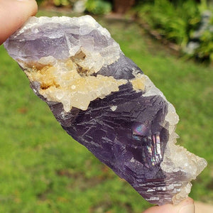 Purple Fluorite w/Calcite 63.8g